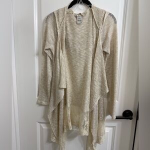 Elegant Cream Sweater with Lace Detail